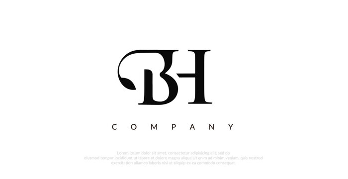 Initial BH Logo Design Vector 