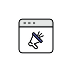 Digital Marketing icon design with white background stock illustration