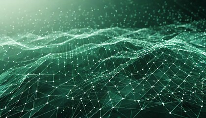 abstract digital background big data visualization network connection structure science green background 3d rendering