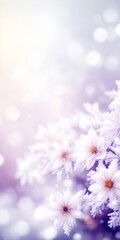 Fototapeta na wymiar Winter frozen flowers background. AI generated illustration