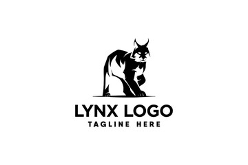lynx logo vector with modern and clean silhouette style © Ibnu