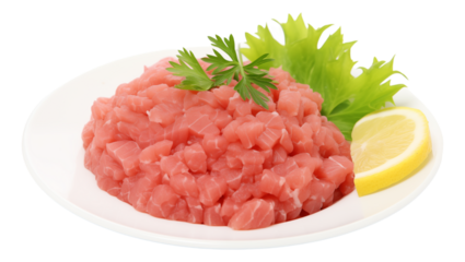 Tuna Tartare on white