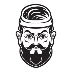 Minimalist and Simple Silhouette - Vector illustration isolated on white background.