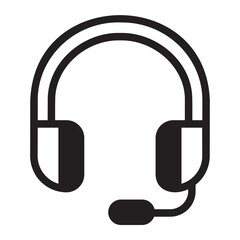 headset glyph icon