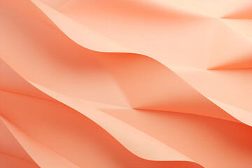 3d style abstract geometric background in peach fuzz color of the year 2024
