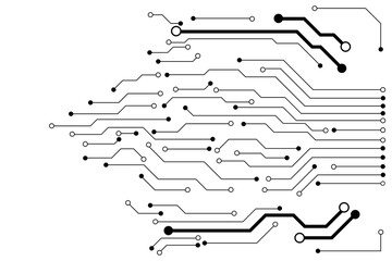 Abstract futuristic circuit board Illustration, Circuit board. Circuit board pattern for technology background. Vector illustration
