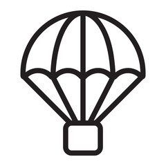 parachute line icon