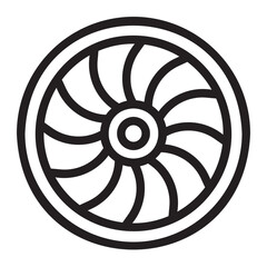 turbine line icon