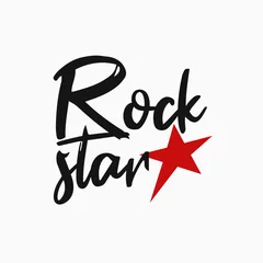 Foto op Plexiglas rock star abstract typography modern slogan. Vector illustration graphics for print t shirt, and or social media  © jenny