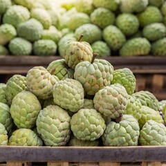 Obraz premium Healthy Fruits Sitafal or custard apple