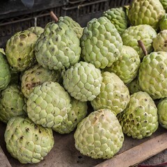 Fototapeta premium Healthy Fruits Sitafal or custard apple
