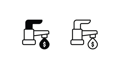 Faucet icon design with white background stock illustration