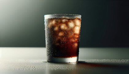 Professional shot of a cold drink with condensation