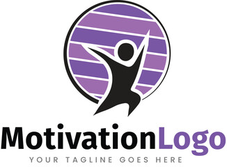 Motivational education people Logo design vector, Organization foundation logo template