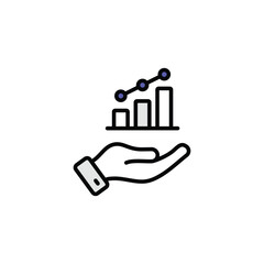 Growth icon design with white background stock illustration