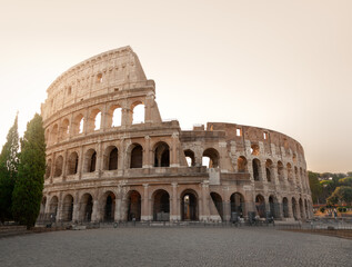 A view of the Roman Colosseum - 693543526