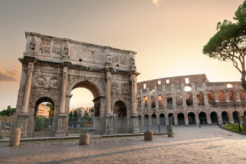 Arch of Constantin and The Colosseum