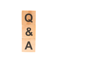 Questions and answers on wooden blocks. Business ideas for successful growth process.PNG