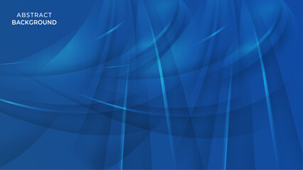 Abstract blue background curve overlap layer
