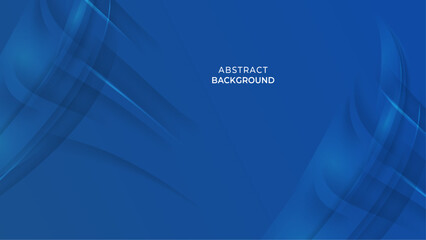 Abstract blue background curve overlap layer