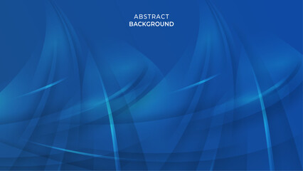 Abstract blue background curve overlap layer