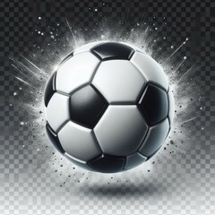 Obraz premium abstract soccer ball, generated by AI.