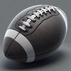 black leather football, generated by AI.