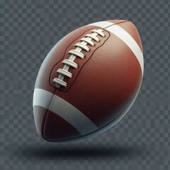 american football isolated on white, generated by AI.
