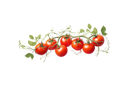 Tomatoes branch. Vector illustration design.