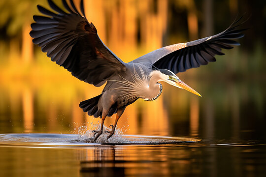 Close Up Photo of a Bird Flying Over the Lake, wildlife photography