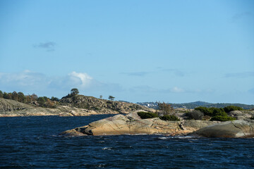 In den Fjorden von Kristiansand in Norwegen