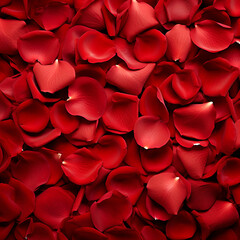 Red rose petals background. Valentine's day background. Vector illustration.