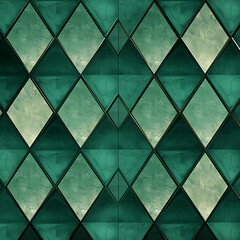 emerald green diamond pattern
