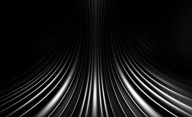 Elegant line flow on dark background, abstract art illustration for modern design - obrazy, fototapety, plakaty