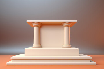 3d podium for product presentation on color background luxury style 3d model Ai generator