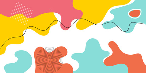 Abstract paint splash pattern background. pop art color with wave pattern, Color wave template and presentation design