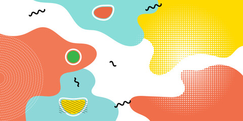 Abstract paint splash pattern background. pop art color with wave pattern, Color wave template and presentation design