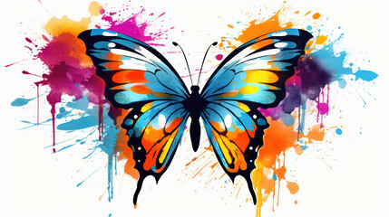 Background butterfly illustration colorful design art beauty summer