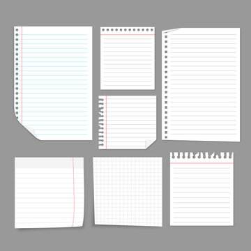 rulled paper blocks, square margin grid paper transparent realistic