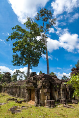 Exterior of Banteay Prei, a Buddhist temple in Angkor, Cambodia, Asia