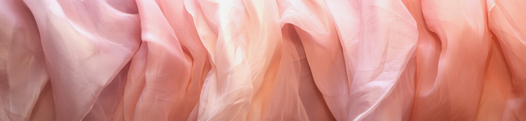 Texture, background, pattern. Silk fabric is pastel pink, crepe de chine