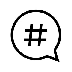 speech bubble icon has tag icon