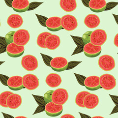 seamless pattern with fruits