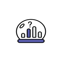 Forecasting icon design with white background stock illustration
