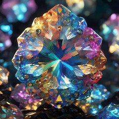 gemstones, gems, gemstones on a black background, background with diamonds, close up of gemstones