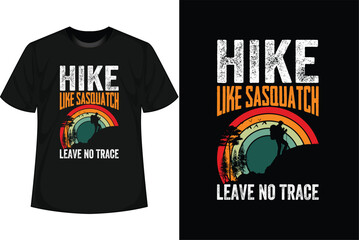 Hiking T-shirt Design vector