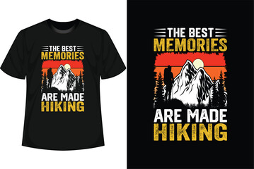 Hiking T-shirt Design vector