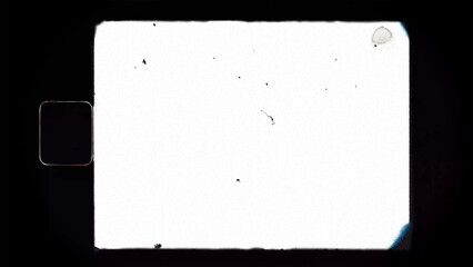 blank or empty super 8 film filmgrain dust and scratches. Opacity or screen mode usage for overlay