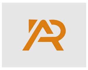 Initial Letter AR Logo Design. Unique new stylish modern attractive AR initial based letter icon logo.
