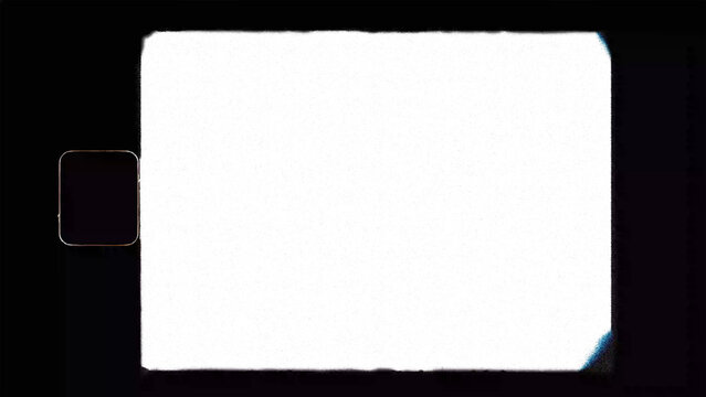 blank or empty super 8 film filmgrain dust and scratches. Opacity or screen mode usage for overlay